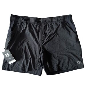 Outdoor Research Mens XXL Black Performance‎ Unlined Shorts 7" Inseam NWT